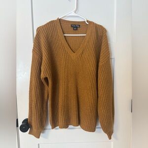 Tan Evelyn Taylor Knit Sweater Size Large